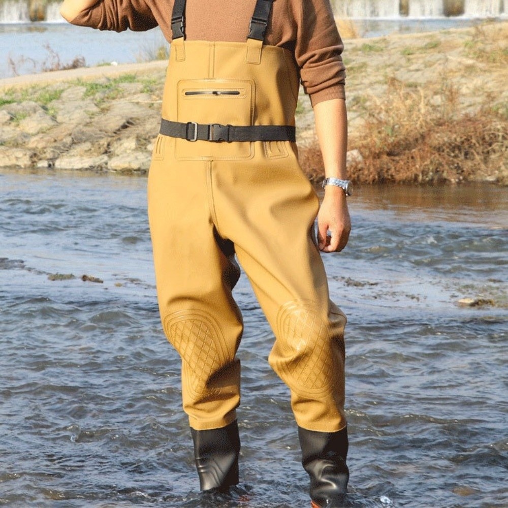 بدلة صيد متينة من مادة PVC مقا - مراجعة Fishing Pants Waterproof وسعره