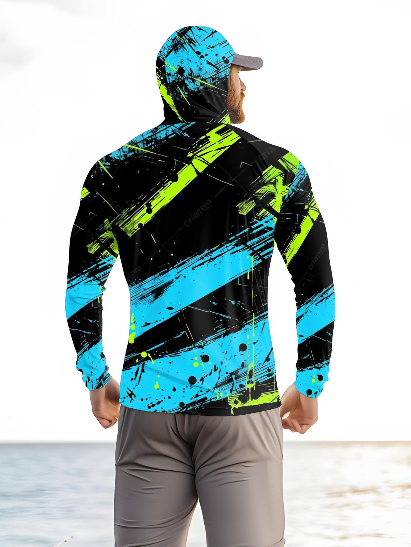 هودي صيد للرجال بأكمام طويلة،  - مراجعة Fishing Shirt Uv Protection وسعره