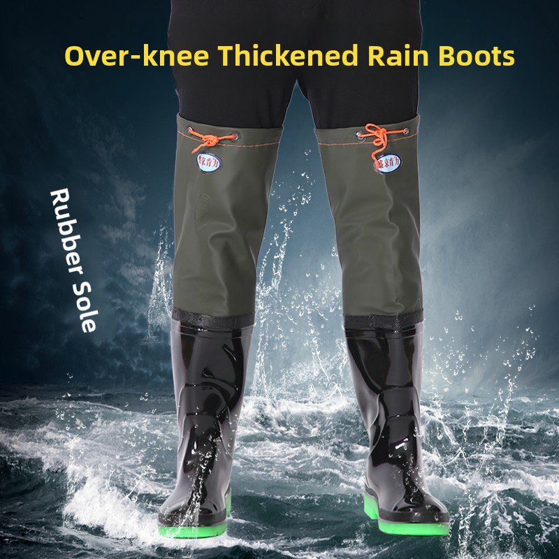 أحذية مطر سميكة فوق الركبة للر - مراجعة Fishing Pants Waterproof وسعره